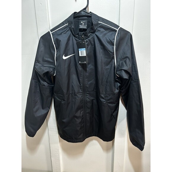 Nike Performance Park 20 Rain Jacket Youth Unisex Medium Black White BV6904
